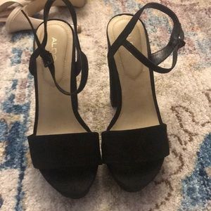 Black Velvet Aldo Heels